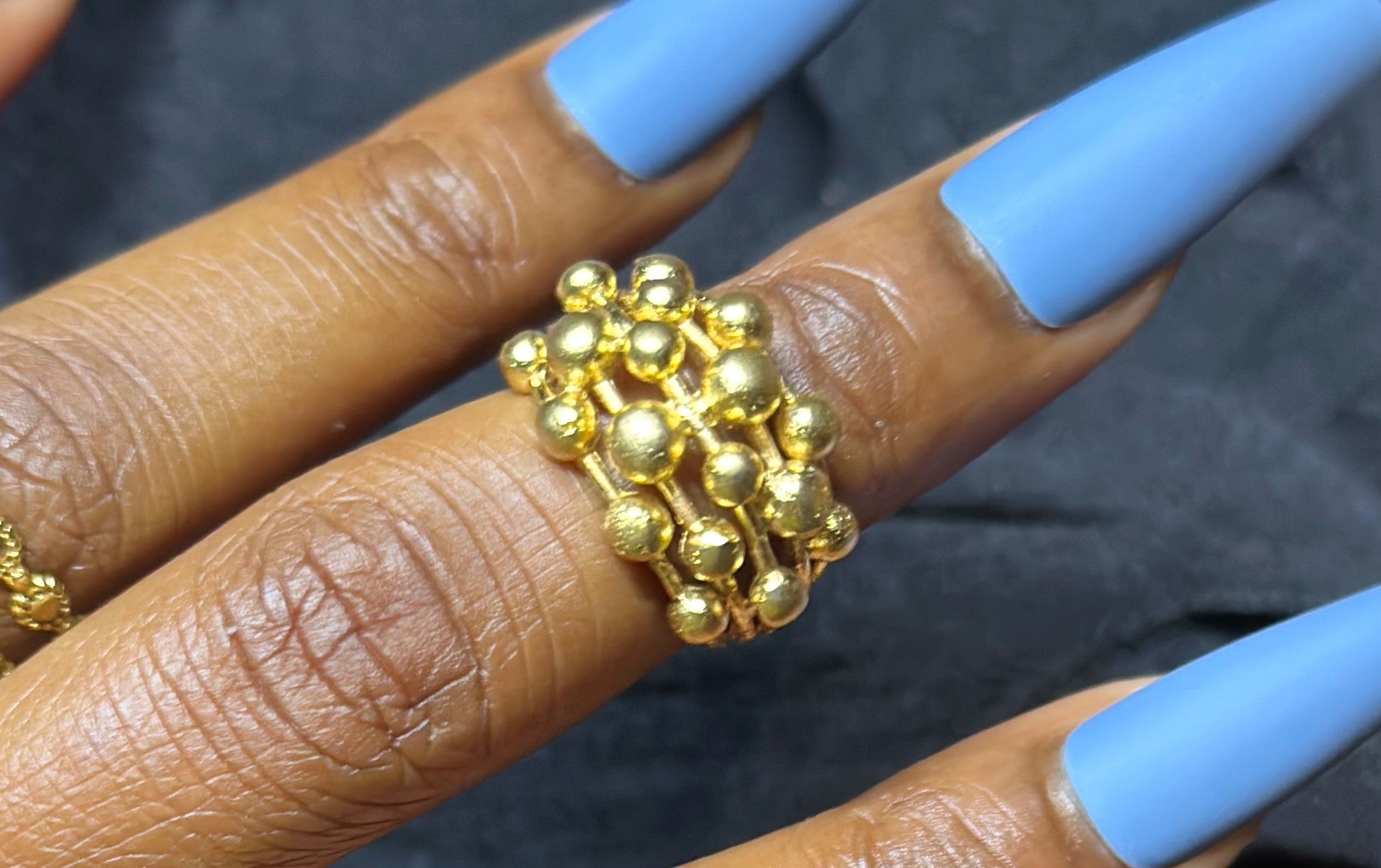 GOLD BOBBLE RING