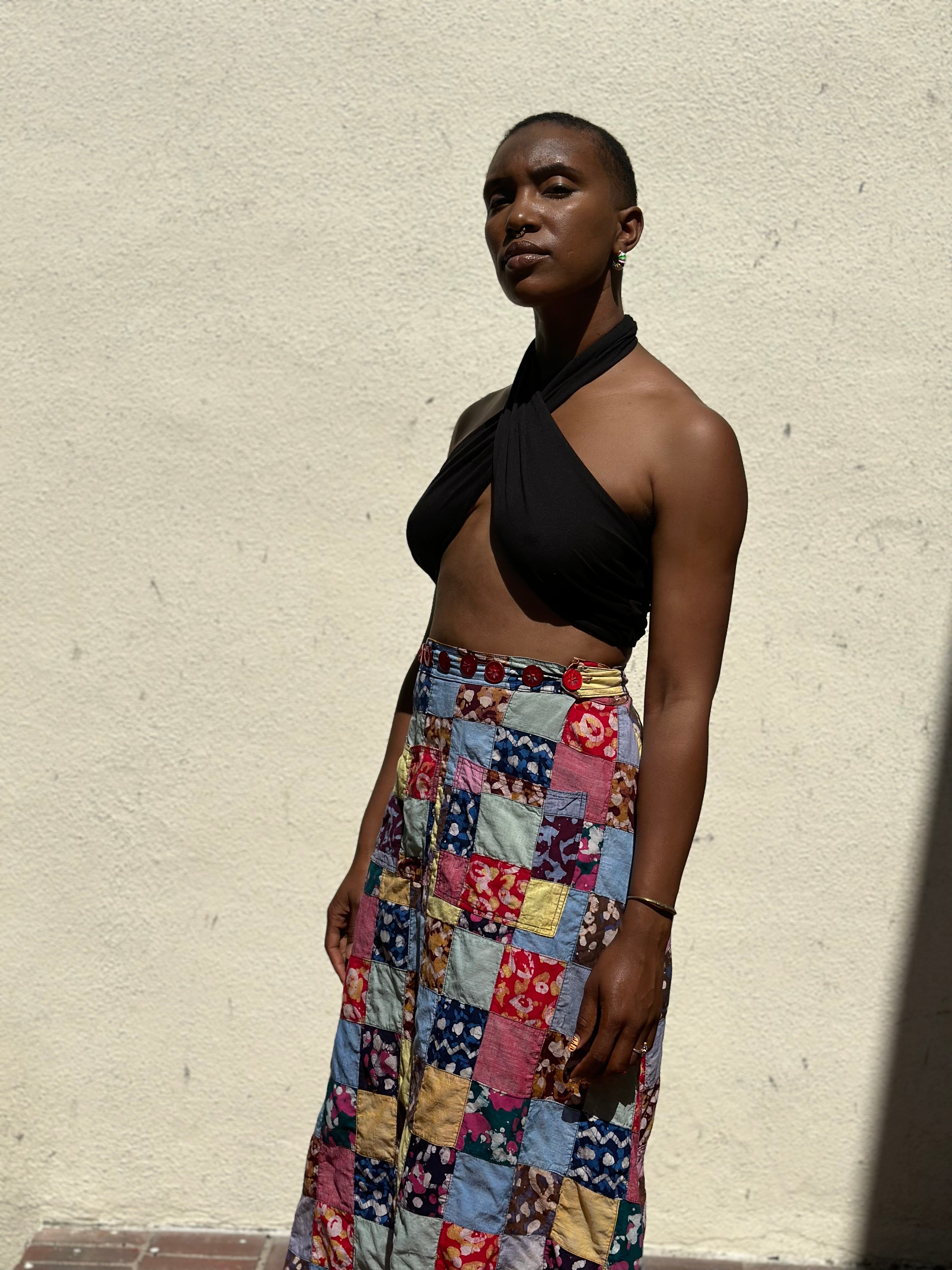 70’S WRAP PATCHWORK SKIRT